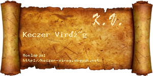 Keczer Virág névjegykártya
