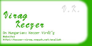 virag keczer business card